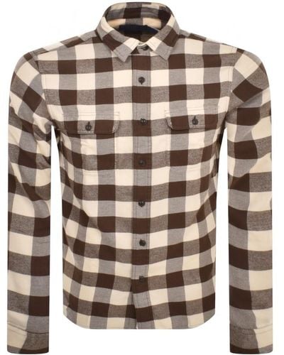 Ralph Lauren Check Long Sleeved Shirt - Brown