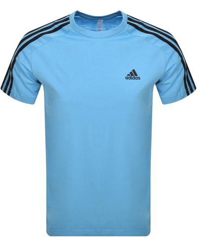 adidas Originals Adidas Sportswear 3 Stripes T Shirt - Blue