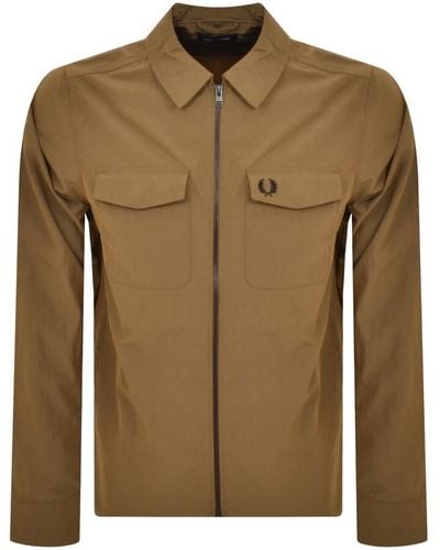 Fred Perry Zip Overshirt - Green