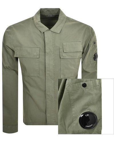 C.P. Company Cp Company Gabardine Overshirt - Green