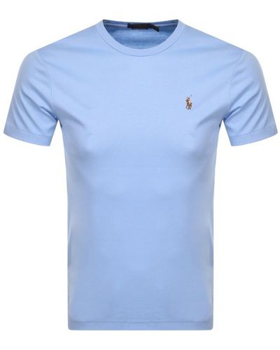 Ralph Lauren Pima Crew Neck T Shirt - Blue