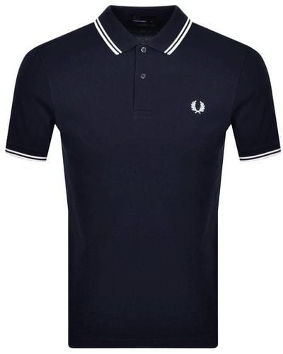 Fred Perry Twin Tipped Polo T Shirt - Blue