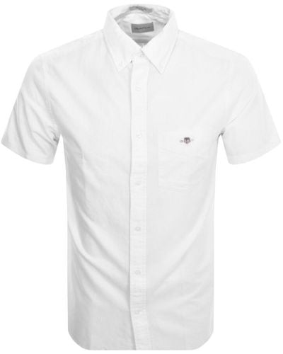 GANT Poplin Short Sleeved Shirt - White