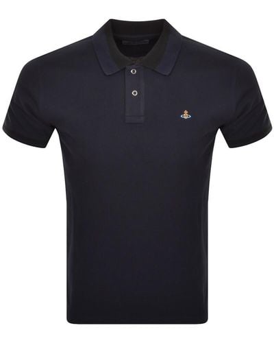 Vivienne Westwood Logo Polo T Shirt - Blue