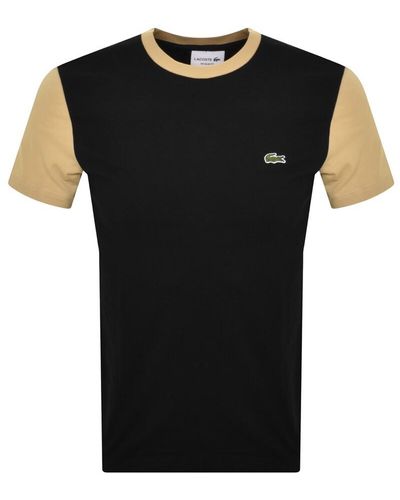 Lacoste Color Block T Shirt - Black