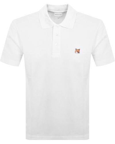 Maison Kitsuné Fox Head Polo T Shirt - White