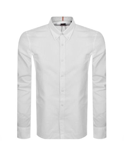 BOSS Boss Rickert Long Sleeved Shirt - White