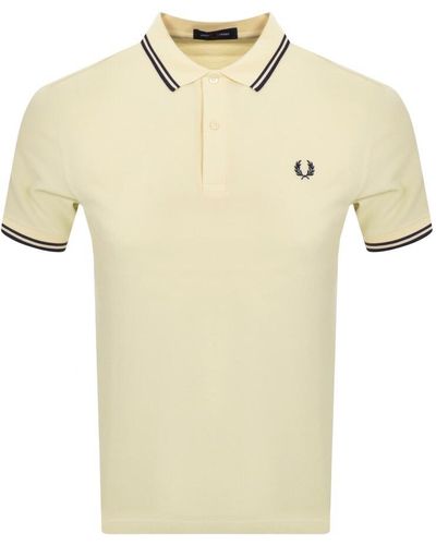 Fred Perry Twin Tipped Polo T Shirt - Yellow