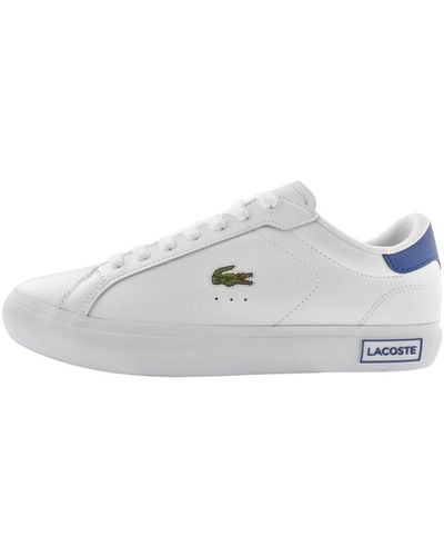 Lacoste Powercourt 124 Leather Trainers - White