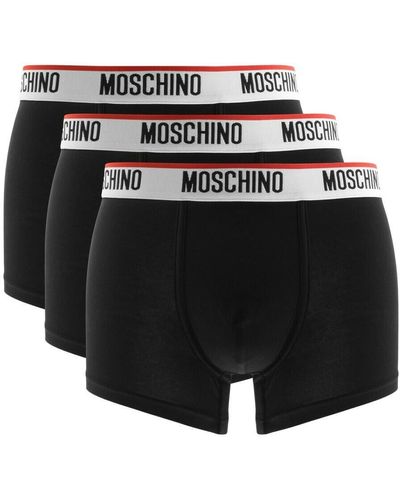 Moschino Underwear Triple Pack Trunks - Black