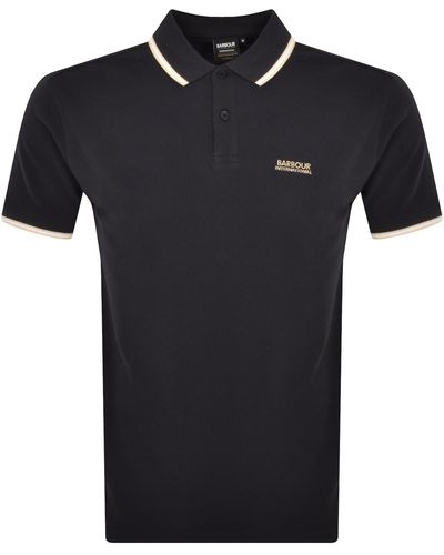 Barbour Tipped Polo T Shirt - Black