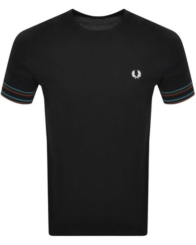 Fred Perry Bold Tipping T Shirt - Black