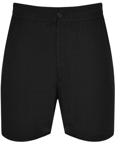 Moschino Repeat Logo Shorts - Black
