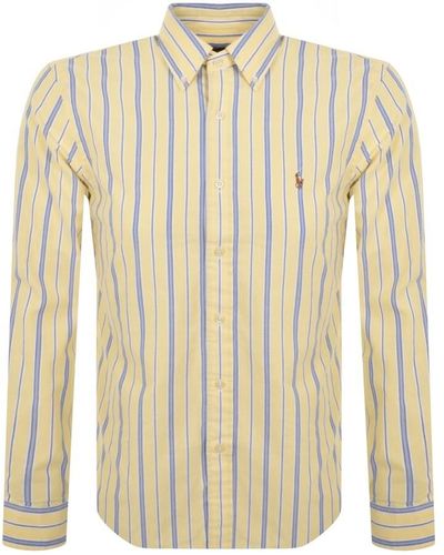 Ralph Lauren Stripe Long Sleeved Shirt - Natural