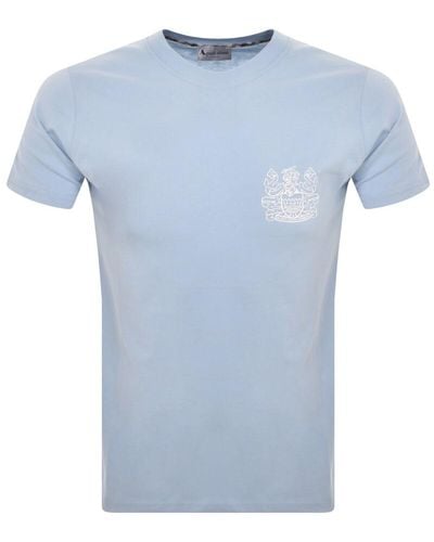 Aquascutum Logo T Shirt - Blue