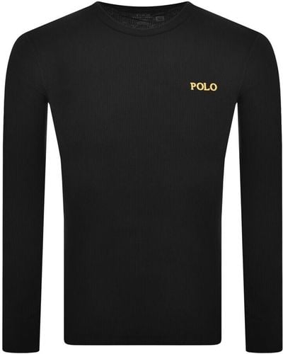 Ralph Lauren Long Sleeve Logo T Shirt - Black