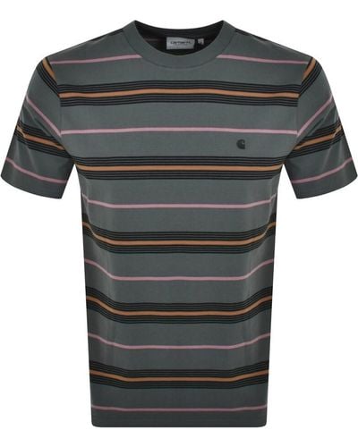 Carhartt Haynes Stripe T Shirt - Grey