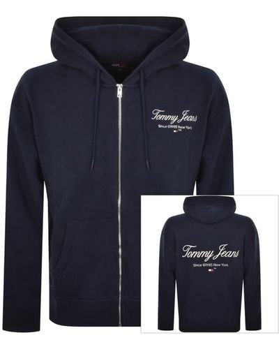 Tommy Hilfiger Relax Luxe Full Zip Hoodie - Blue