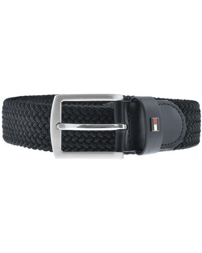 Tommy Hilfiger Denton Elastic Braided Belt - Black