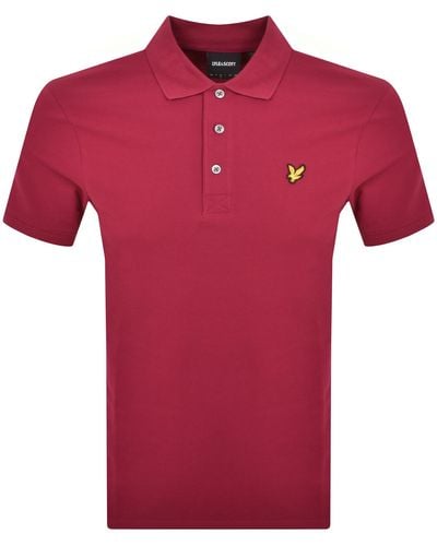 Lyle & Scott Short Sleeved Polo T Shirt - Red