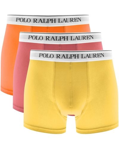 Ralph Lauren Underwear 3 Pack Trunks - Yellow