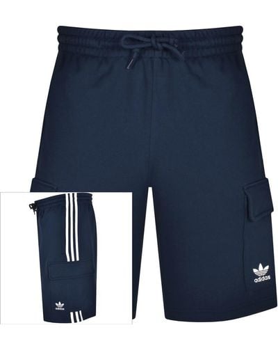 adidas Originals Adidas Three Stripe Cargo Shorts - Blue
