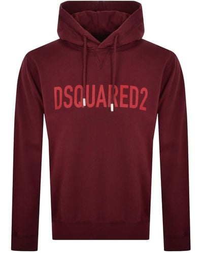 DSquared² Dsqua2 Logo Pullover Hoodie - Red