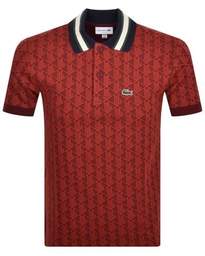 Lacoste Logo Polo T Shirt - Red