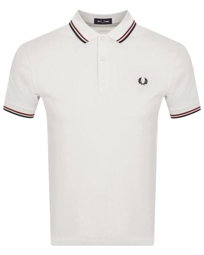 Fred Perry Twin Tipped Polo T Shirt - Gray