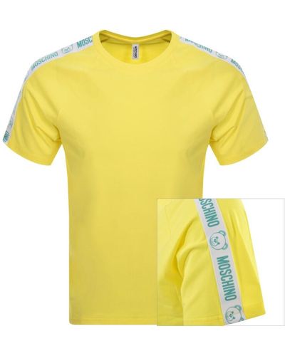 Moschino Taped Logo T Shirt - Yellow