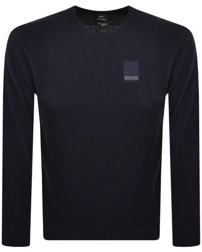 Armani Exchange Knitted Pullover - Blue
