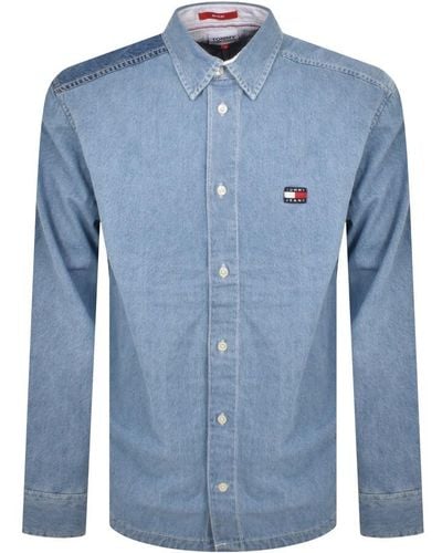 Tommy Hilfiger Long Sleeved Denim Shirt - Blue