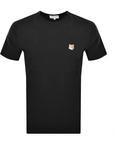 Maison Kitsuné Fox Head Patch T Shirt - Black