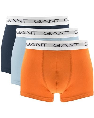 GANT 3 Pack Stretch Multi Color Trunks - Orange