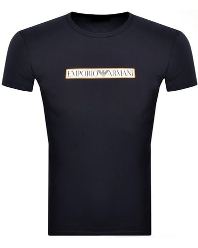 Armani Emporio Lounge Logo T Shirt - Blue