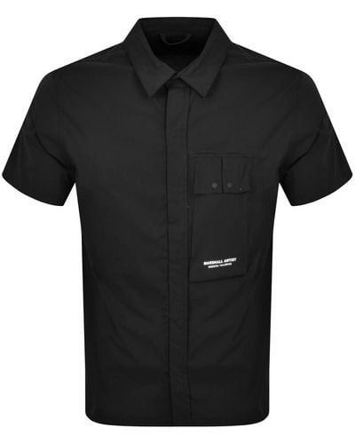Marshall Artist Gaberdine Short Sleeve Shirt - Black