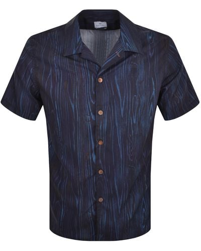Paul Smith Casual Fit Short Sleeved Shirt - Blue