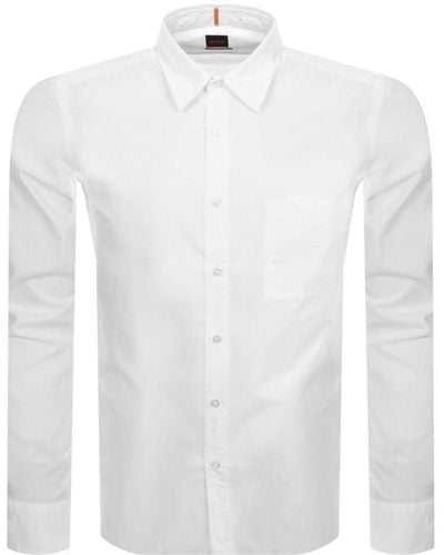 BOSS Boss Relegant 6 Long Sleeved Shirt - White