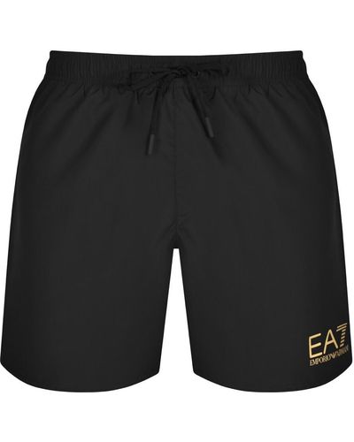 EA7 Emporio Armani Logo Swim Shorts - Black