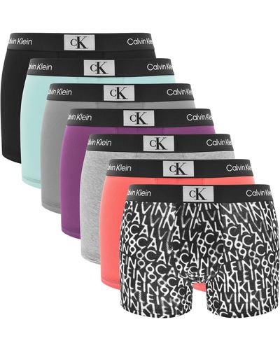 Calvin Klein Underwear 7 Pack Trunks - Black