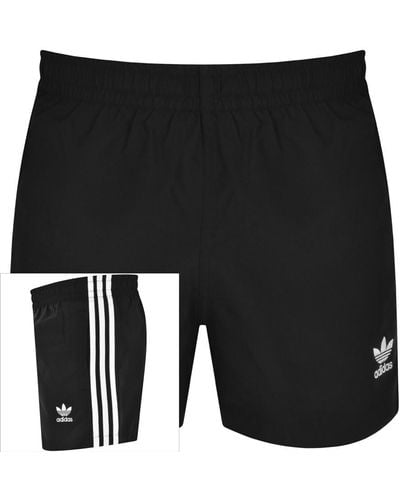 adidas Originals Adidas Three Stripes Swim Shorts - Black