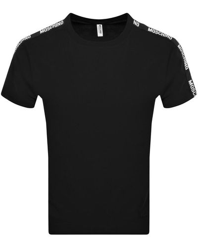 Moschino Taped Logo T Shirt - Black