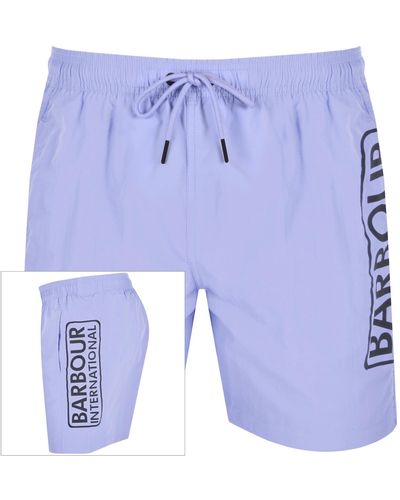 Barbour Logo Swim Shorts - Blue