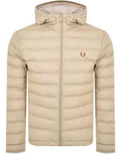 Fred Perry Hooded Insulated Jacket - Natural