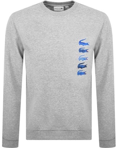 Lacoste Logo Crew Neck Sweatshirt - Grey