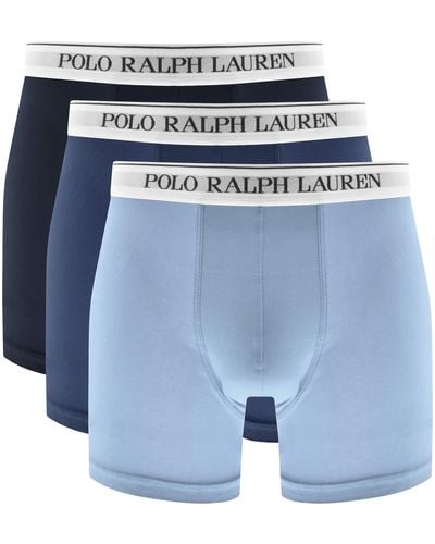 Ralph Lauren Underwear 3 Pack Boxer Briefs - Blue