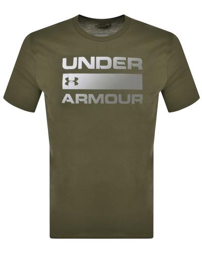 Under Armour Wordmark Logo T Shirt - Green