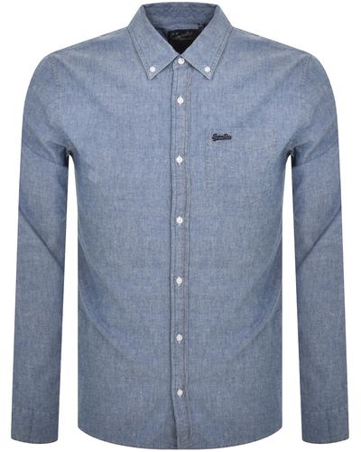 Superdry Long Sleeve Shirt - Blue