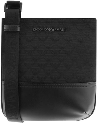 Armani Emporio Logo Shoulder Bag - Black