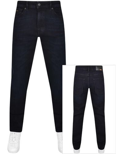 BOSS Boss Maine Regular Fit Dark Wash Jeans - Blue